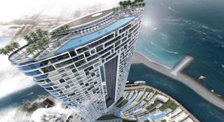 В Дубае начали строительство высочайшего пейзажного бассейна в мире